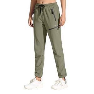 Mocoly Activewear Elastic Waist Drawstring Hiking Joggers Pants UPF 50+